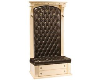 Стойка Тауэр - 1/1 с ящиком (Орех/ искусственная кожа - шоколад)