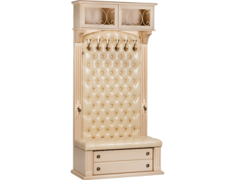 Стойка Тауэр Гранд-1/1 (с ящиком) (Орех/ искуссвтенная кожа/ шоколад)