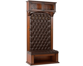 Стойка Тауэр Гранд-1 (Орех/ искусственная кожа - шоколад)