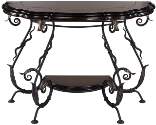 Кованый стол "Аделаида 2" (консоль) (Орех оберджин/ Шоколад амбер)