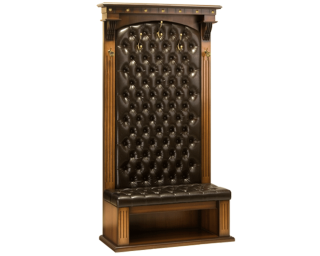 Стойка вешалка Тауэр-1 (Орех/ искусственная кожа - шоколад)