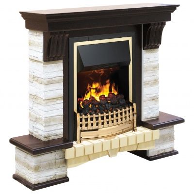 Каминокомплект Stone Montebello STD-ASP с электрокамином Dimplex Atherton