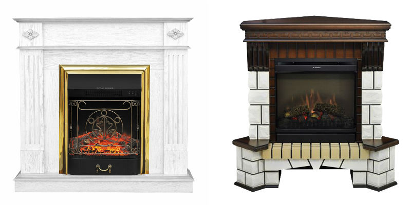 Угловые порталы для электрокамина