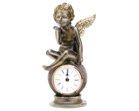 Каминные часы Bogacho "Ангел на шаре"