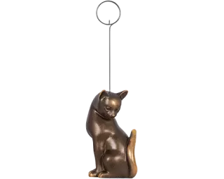 Статуэтка Bogacho "Кошка Грация" Бронза (с держателем)