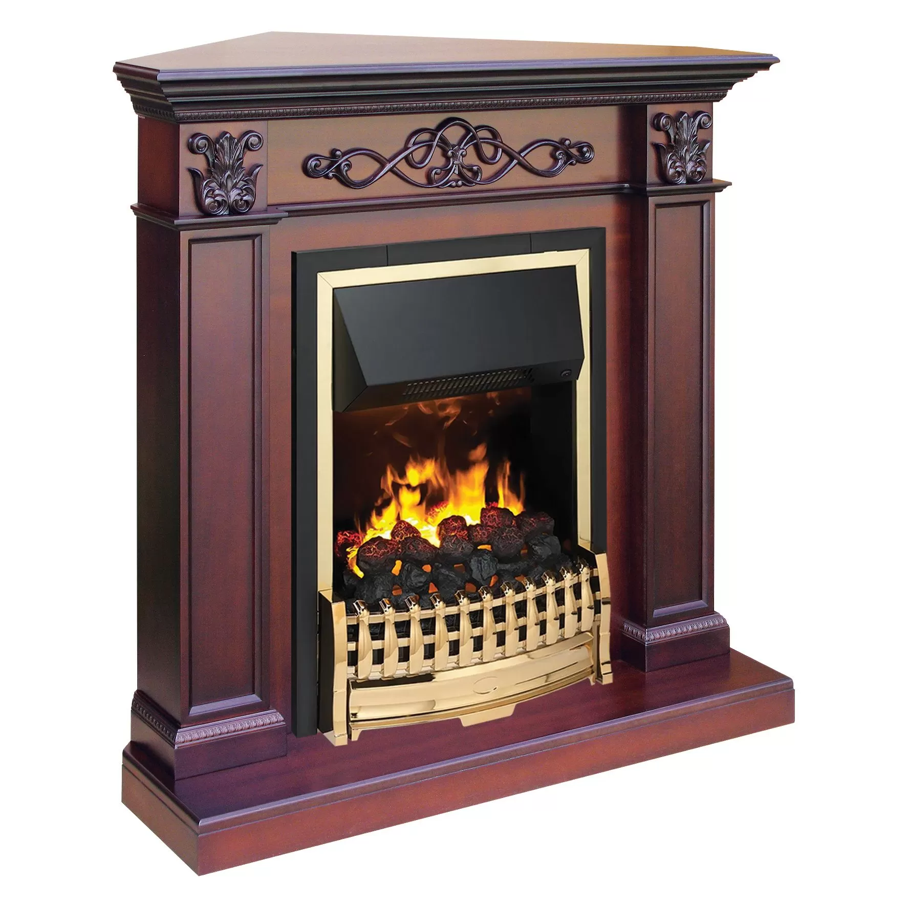 Каминокомплект Verona Corner STD-ASP с электрокамином Dimplex Atherton