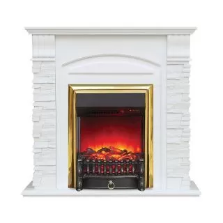 Каминокомплект портала Alioth New STD-ASP с электрокамином RealFlame Fobos-S Lux BR